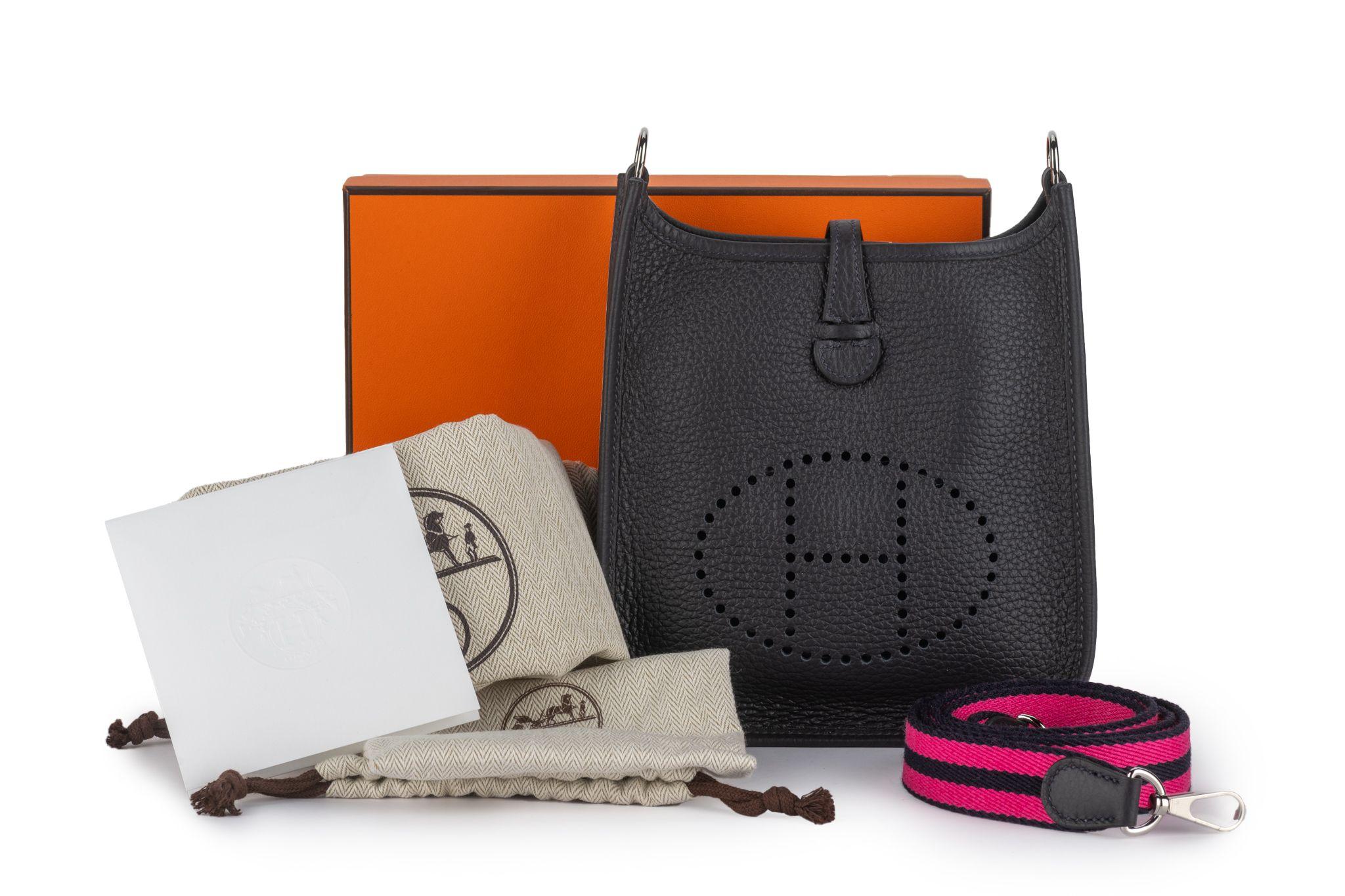 Hermès Mini Evelyne Bag Indigo Blue For Sale 7