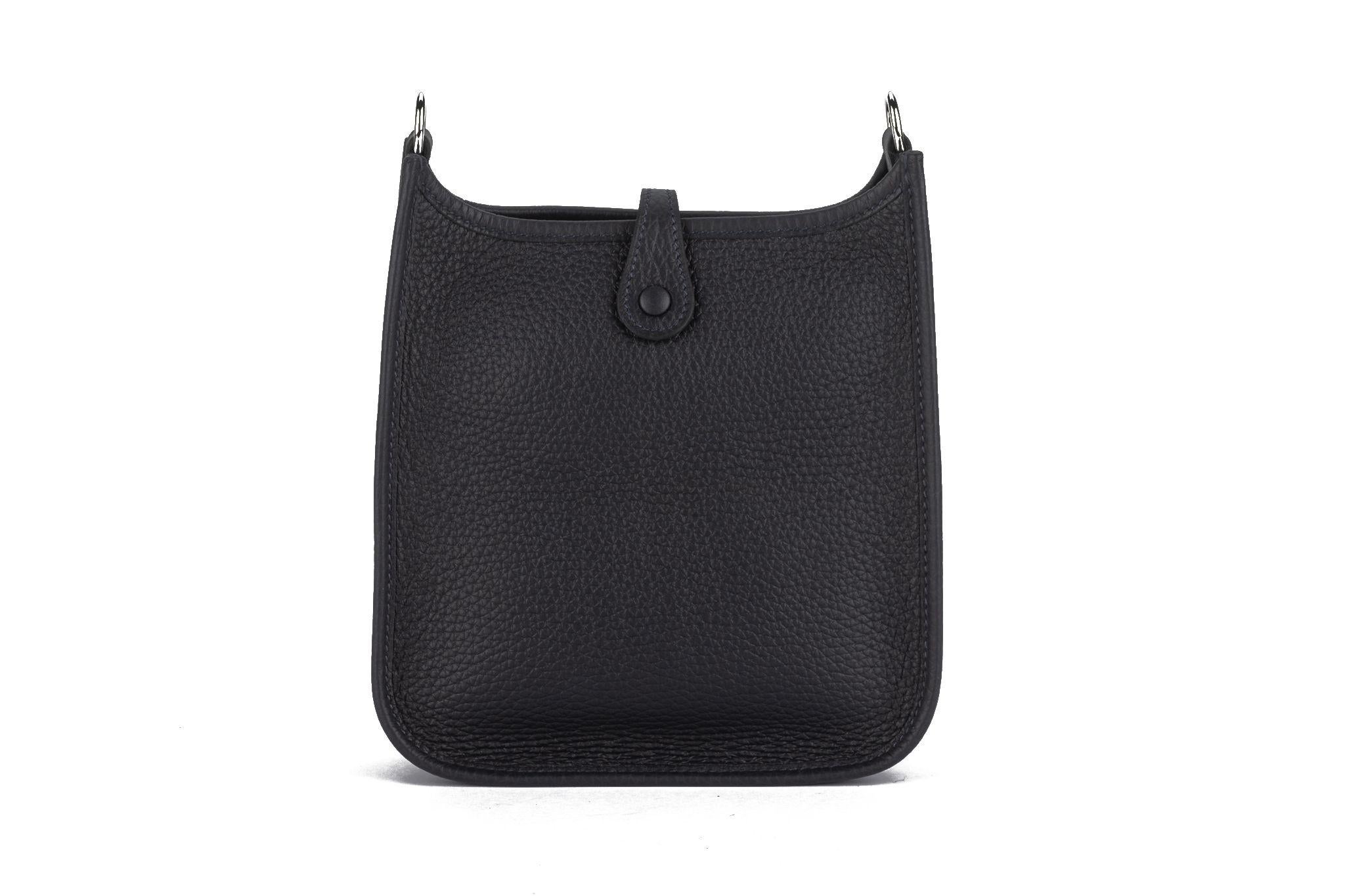Hermès Mini Evelyne Bag Indigo Blue For Sale 2