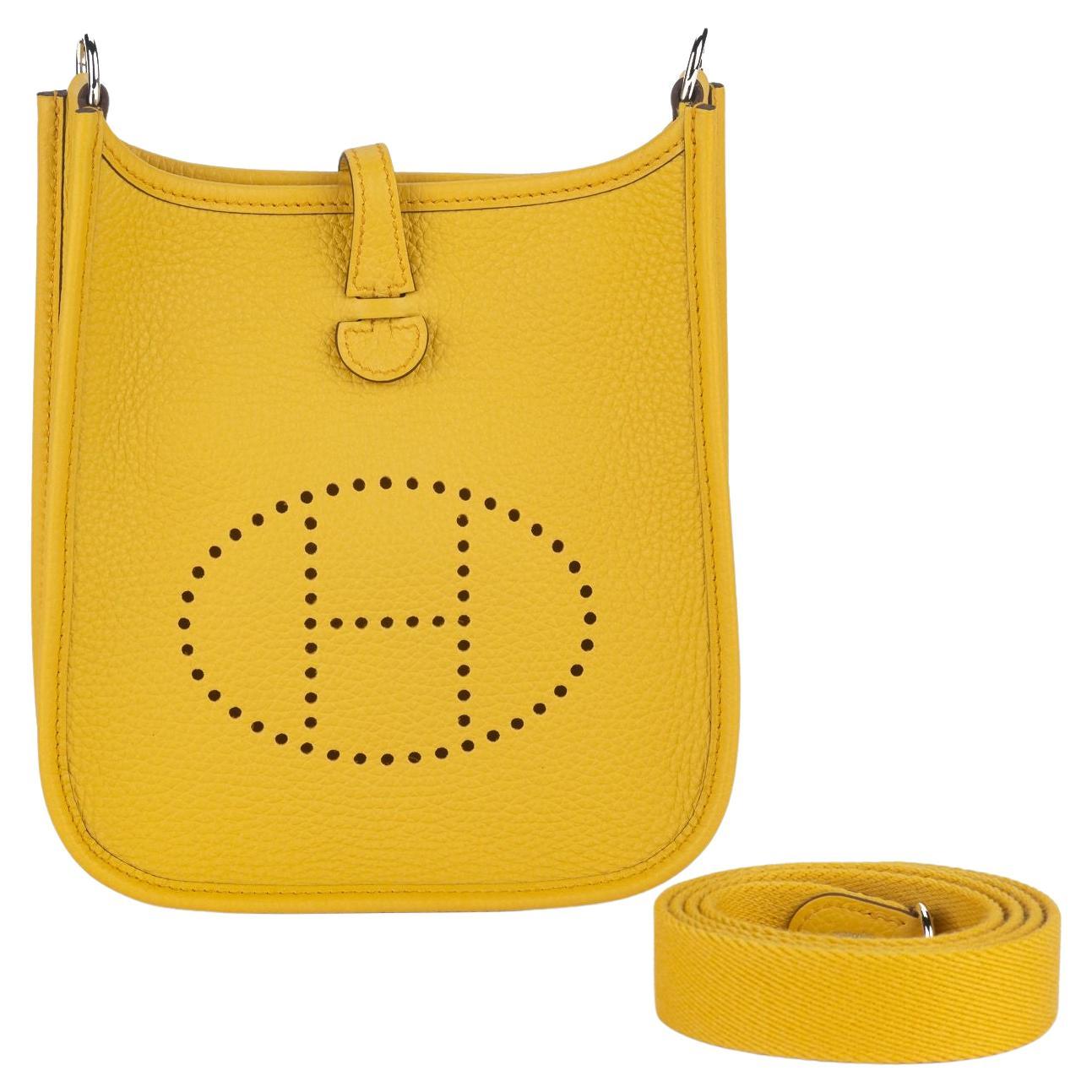 Hermès Mini Evelyne Bag Jaune Ambre NIB