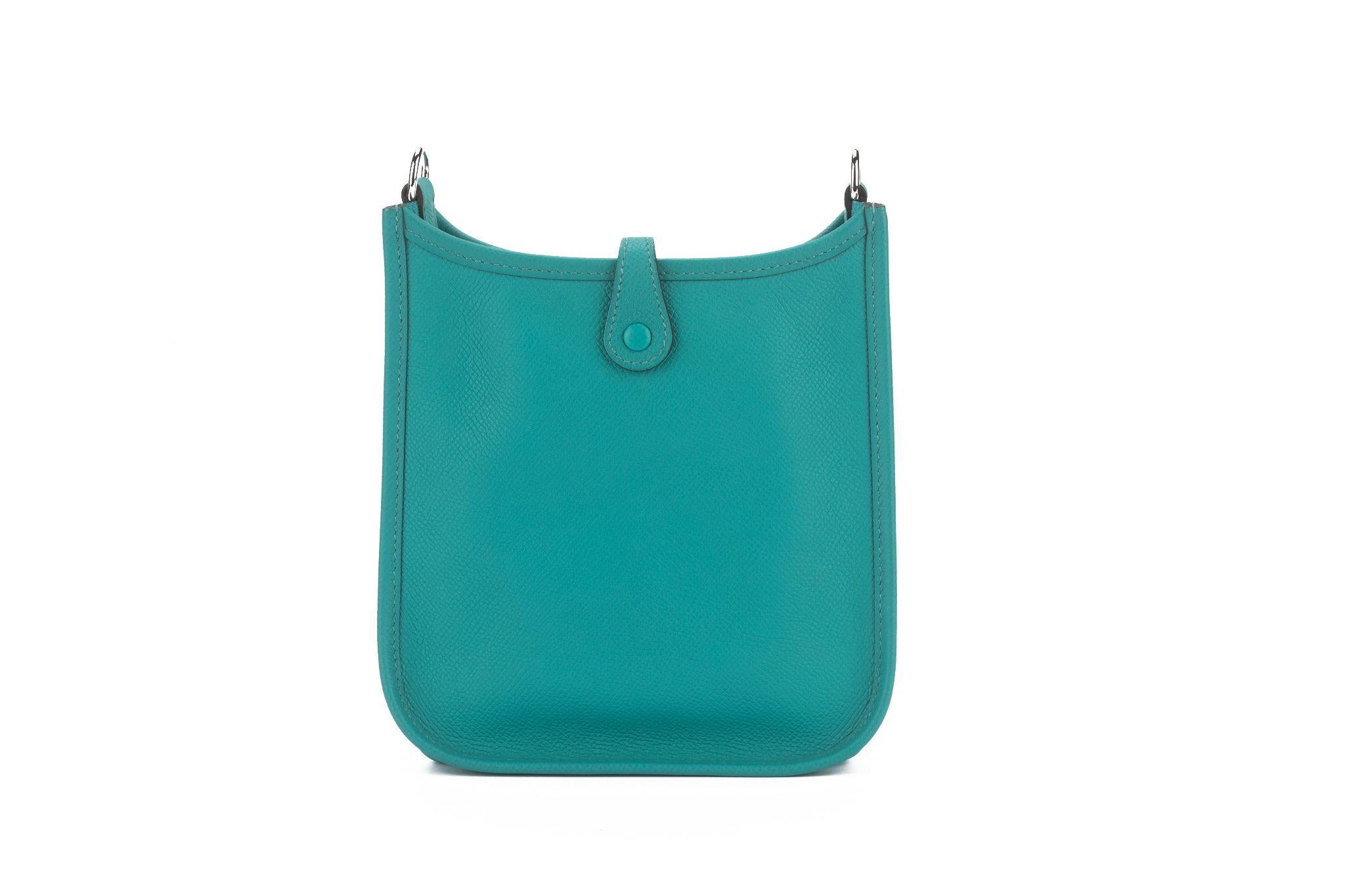 Hermès Mini Evelyne Blue Paon Epsom 2