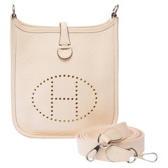 Hermès Mini Evelyne Crossbody Bag White
