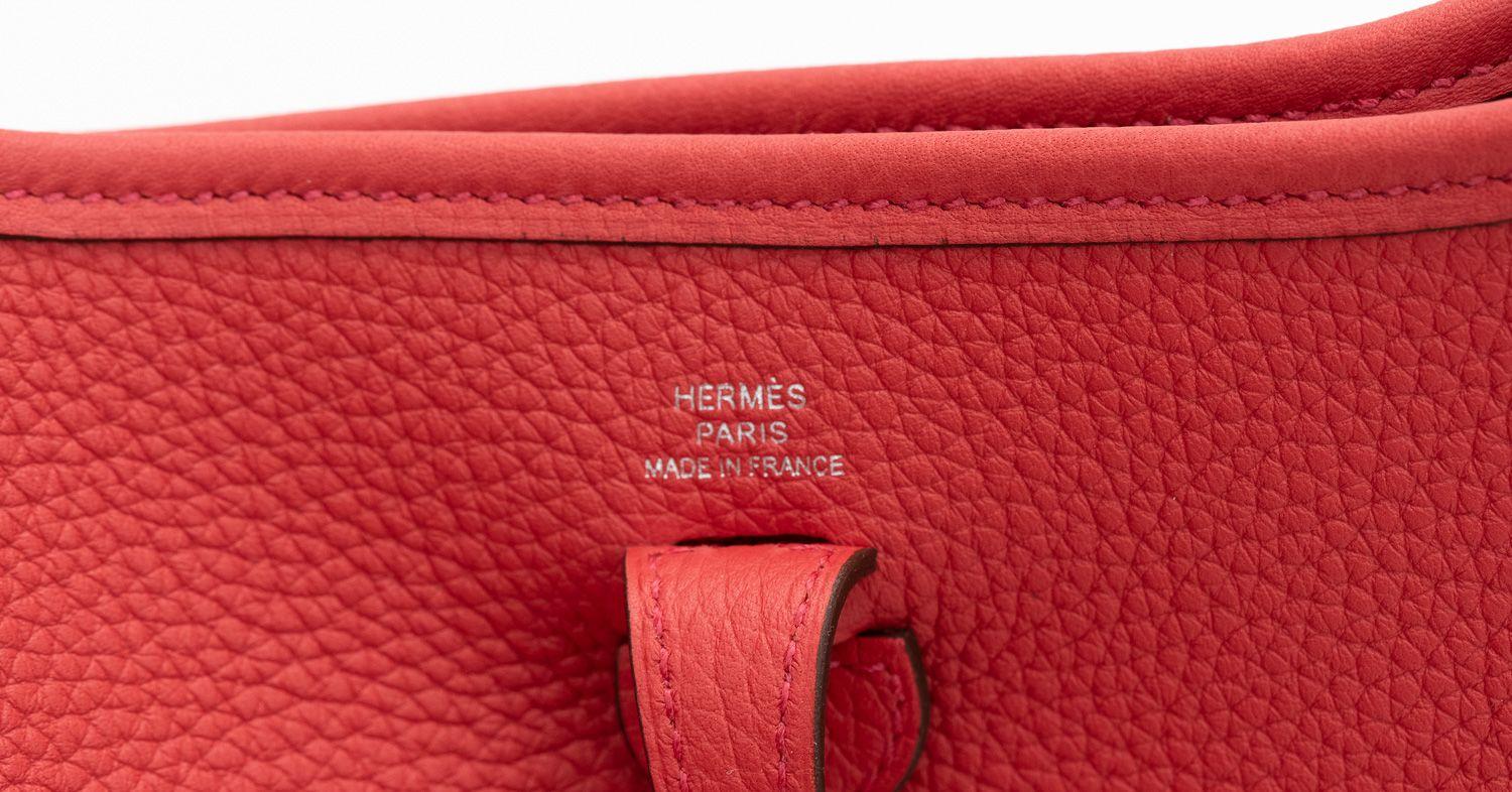 Red Hermès Mini Evelyne Crossbody Capucine BNIB