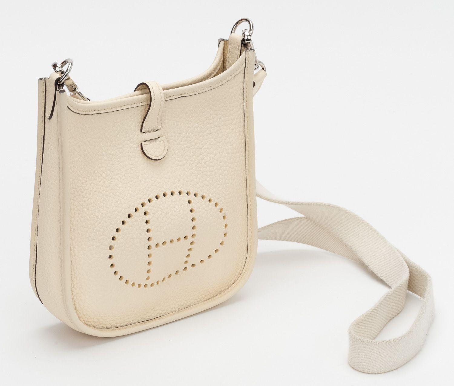 Hermès Mini Evelyne Crossbody Parchemin In Excellent Condition In West Hollywood, CA