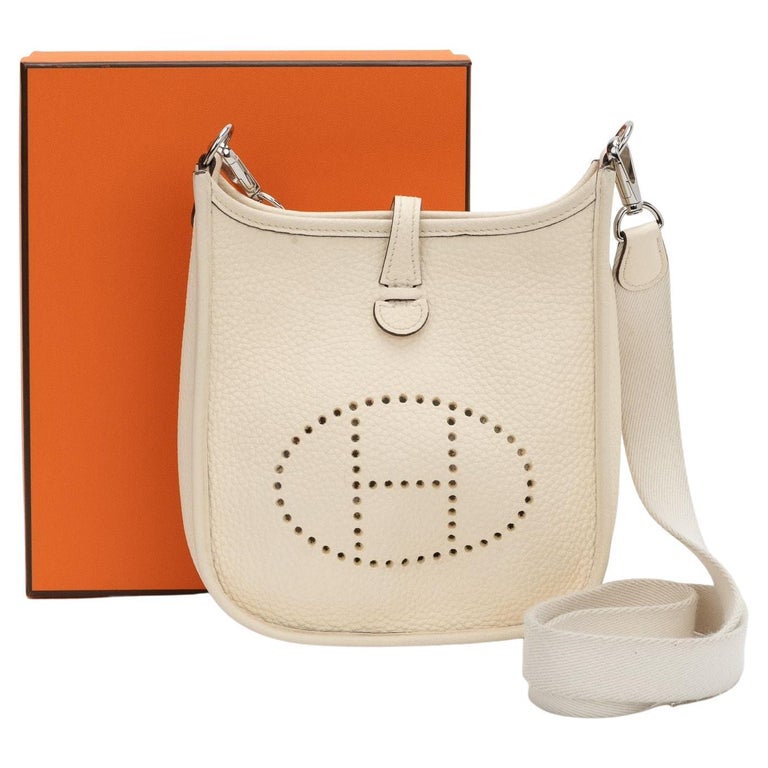 Hermès Evelyne TPM Bag Rose Texas Special Gold and White Strap