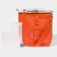 Hermès Mini Evelyne Shoulder Bag Orange