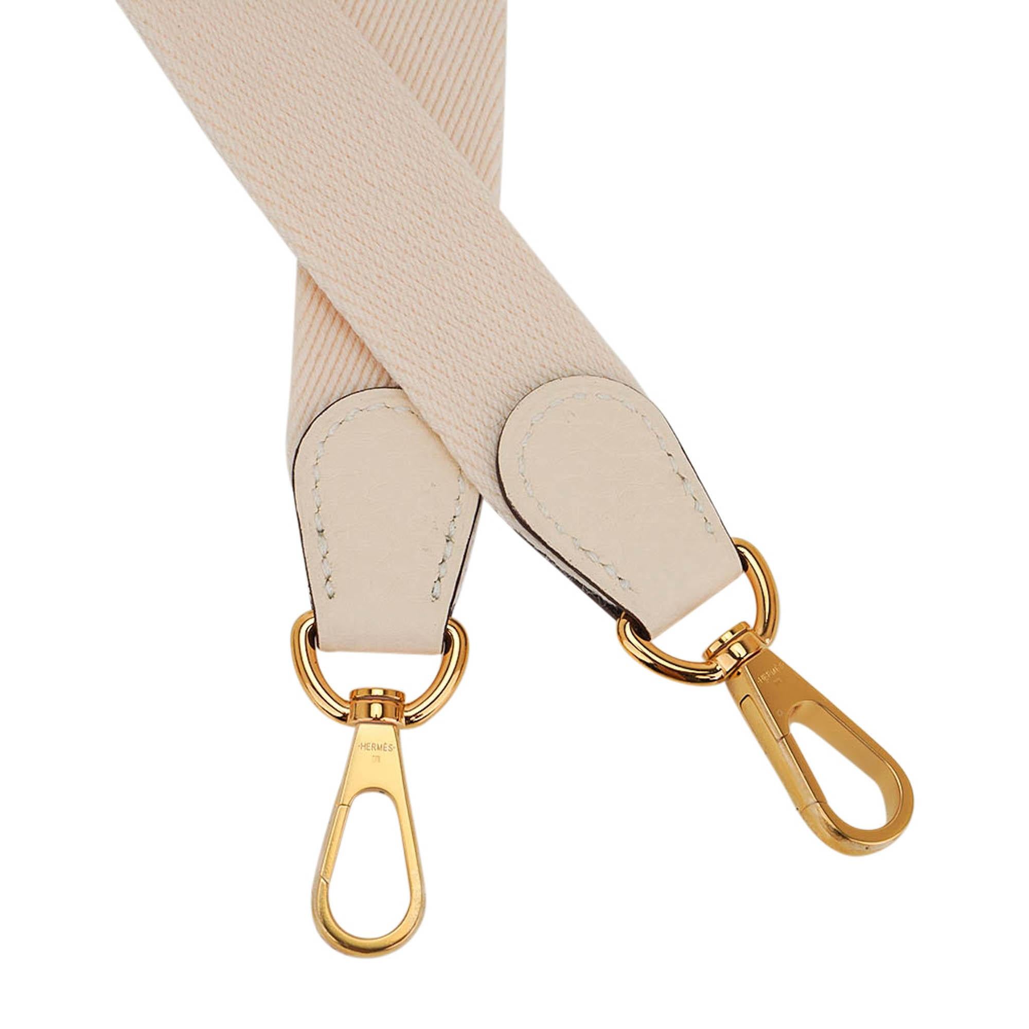 Hermes Mini Evelyne TPM Nata Crossbody Bolso Clemence Piel Herrajes Dorados Oro en venta