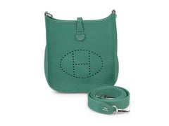 Hermes Mini Evelyne Vert Vertigo Silver