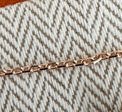 Hermes Mini H Pop Necklace Marron Glace  Rose Gold Pendant New