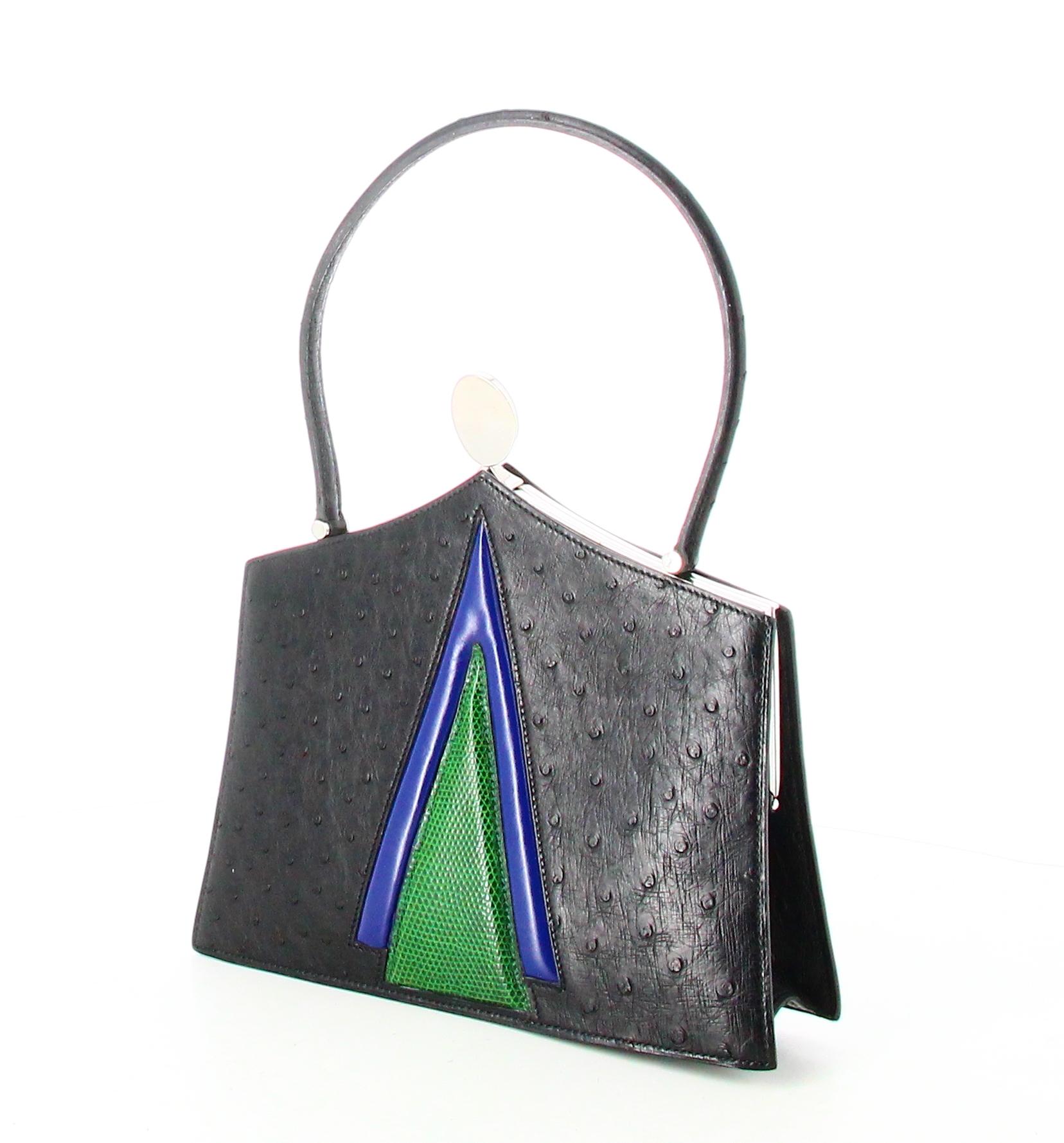 Hermès Mini Handtasche Schwarzes Leder  im Angebot 1