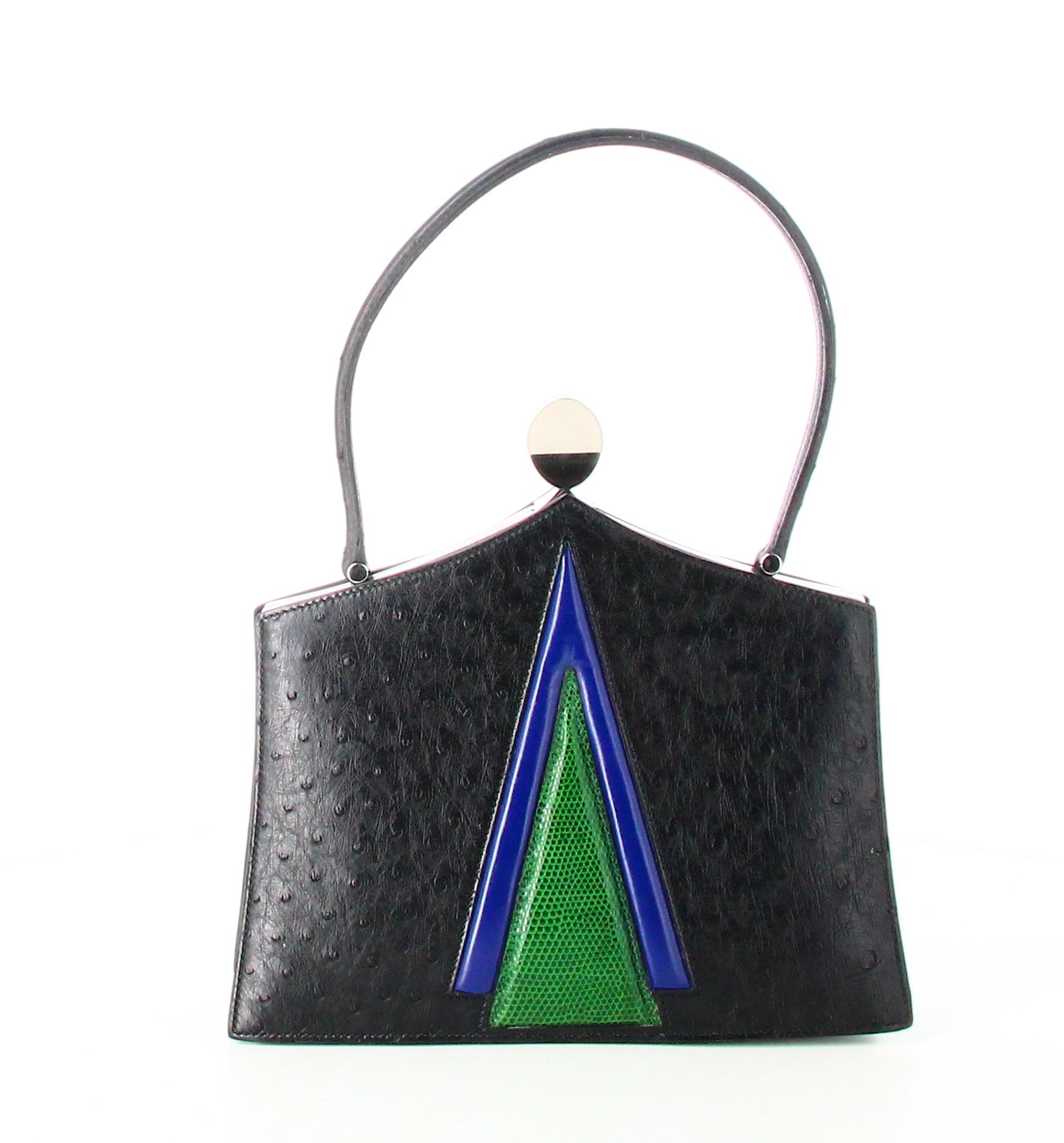 Hermès Mini Handtasche Schwarzes Leder  im Angebot 2