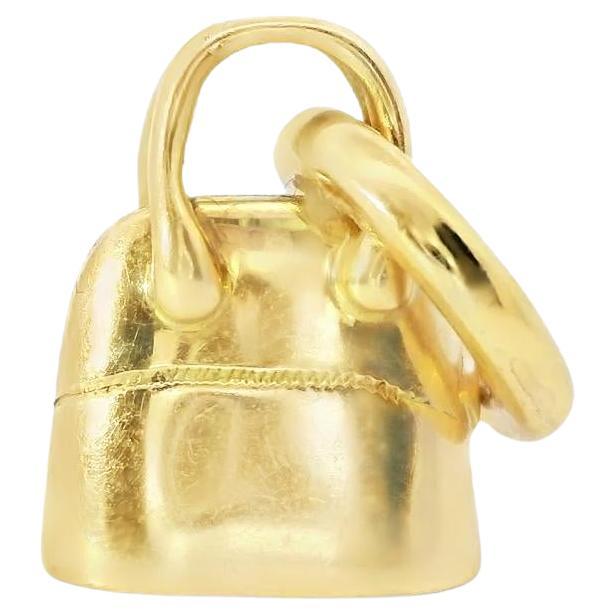 Mini breloque de sac à main Hermès en or jaune 18 carats en vente