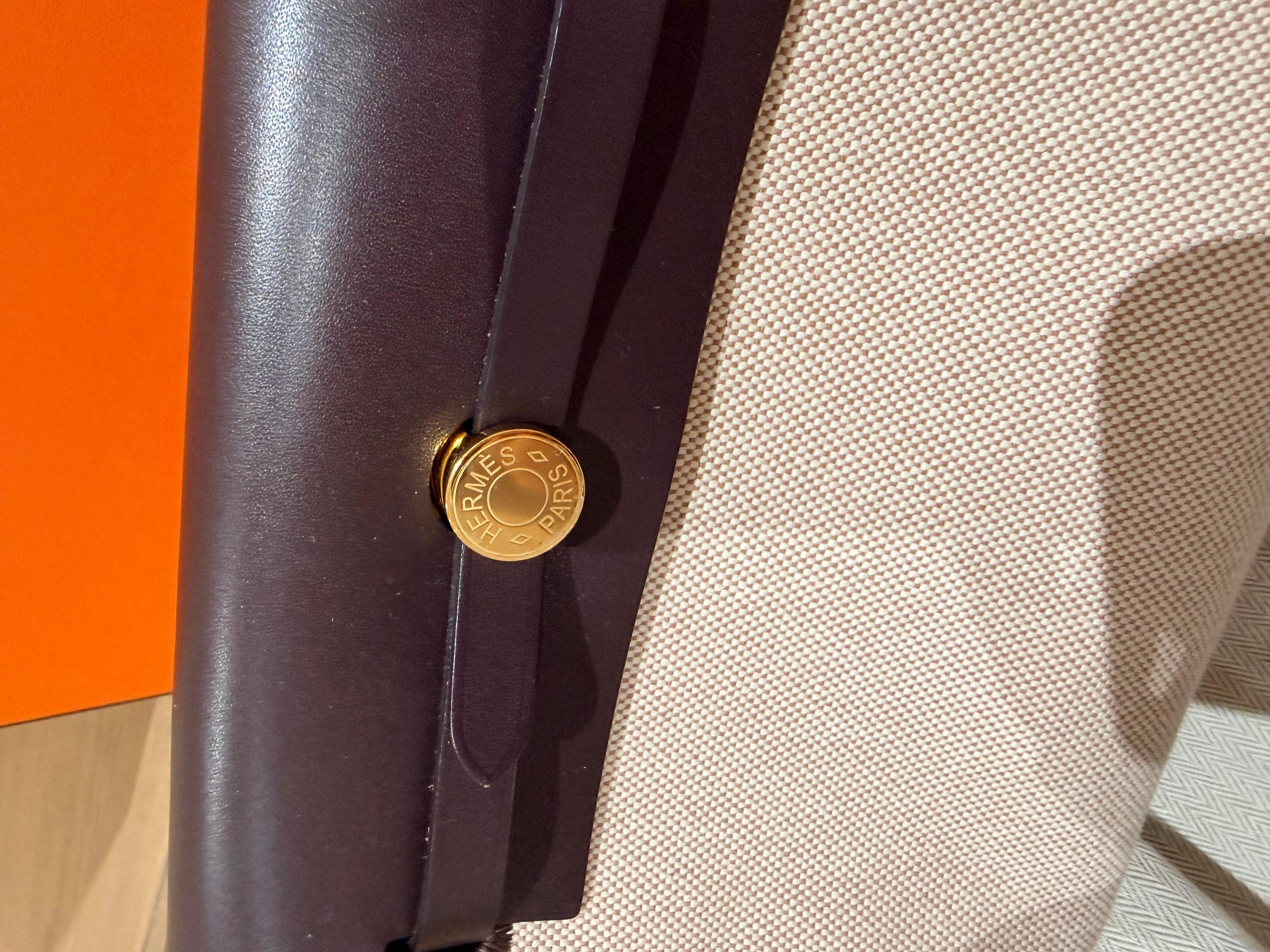 Borsa Hermes Mini Herbag 20 in Ecru Ebene In condizioni Nuovo in vendita a London, England