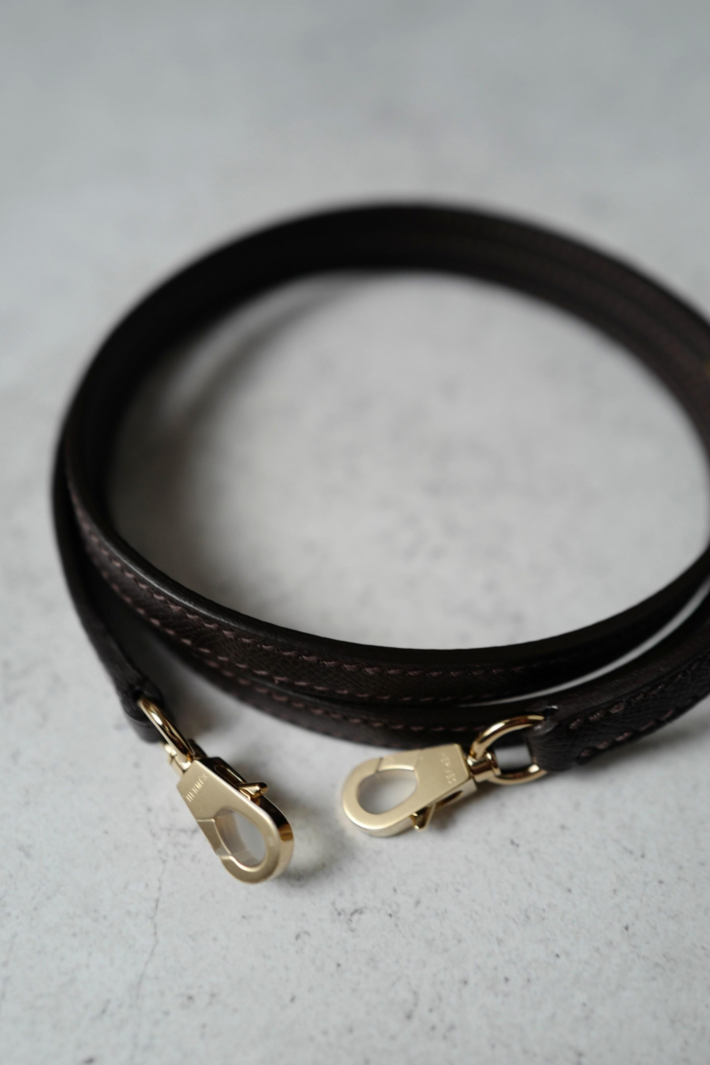 Borsa Hermès Mini Kelly 20 in pelle Bai Brun Veau Madame con HW Permabrass 6