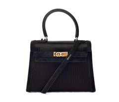 Hermès Mini Kelly 20 cm Sellier Bag Satin Doblis Leather Gold Hdw