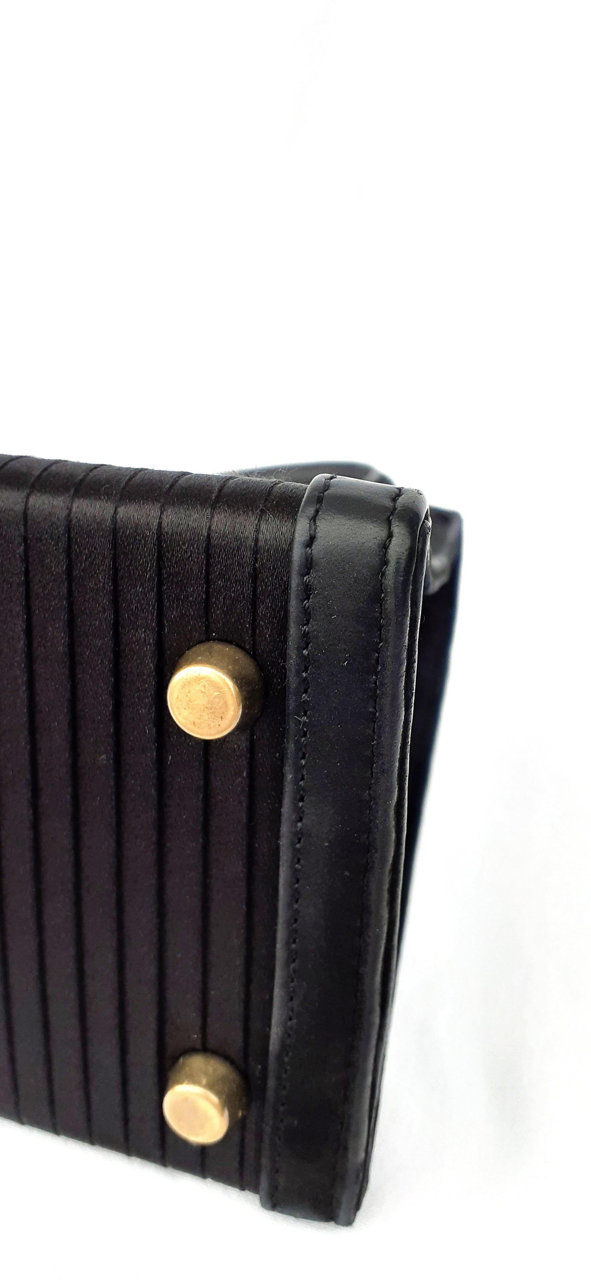 Hermès Mini Kelly 20 cm Sellier Sac Satin Doblis Cuir Or Hdw en vente 4