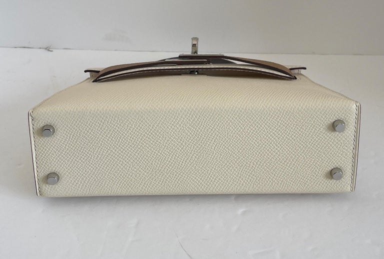 Hermes Mini Kelly 20 Nata Gris Meyer and Chai Tri Color at 1stDibs
