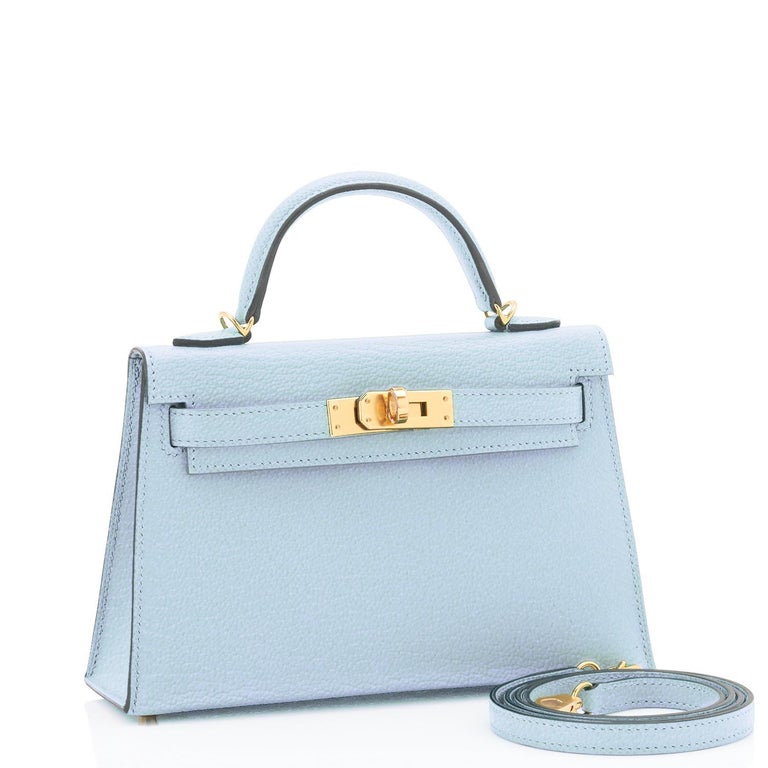 Hermès Blue Brume Chèvre Mini Kelly 20 Gold Hardware, 2022 Available For  Immediate Sale At Sotheby's