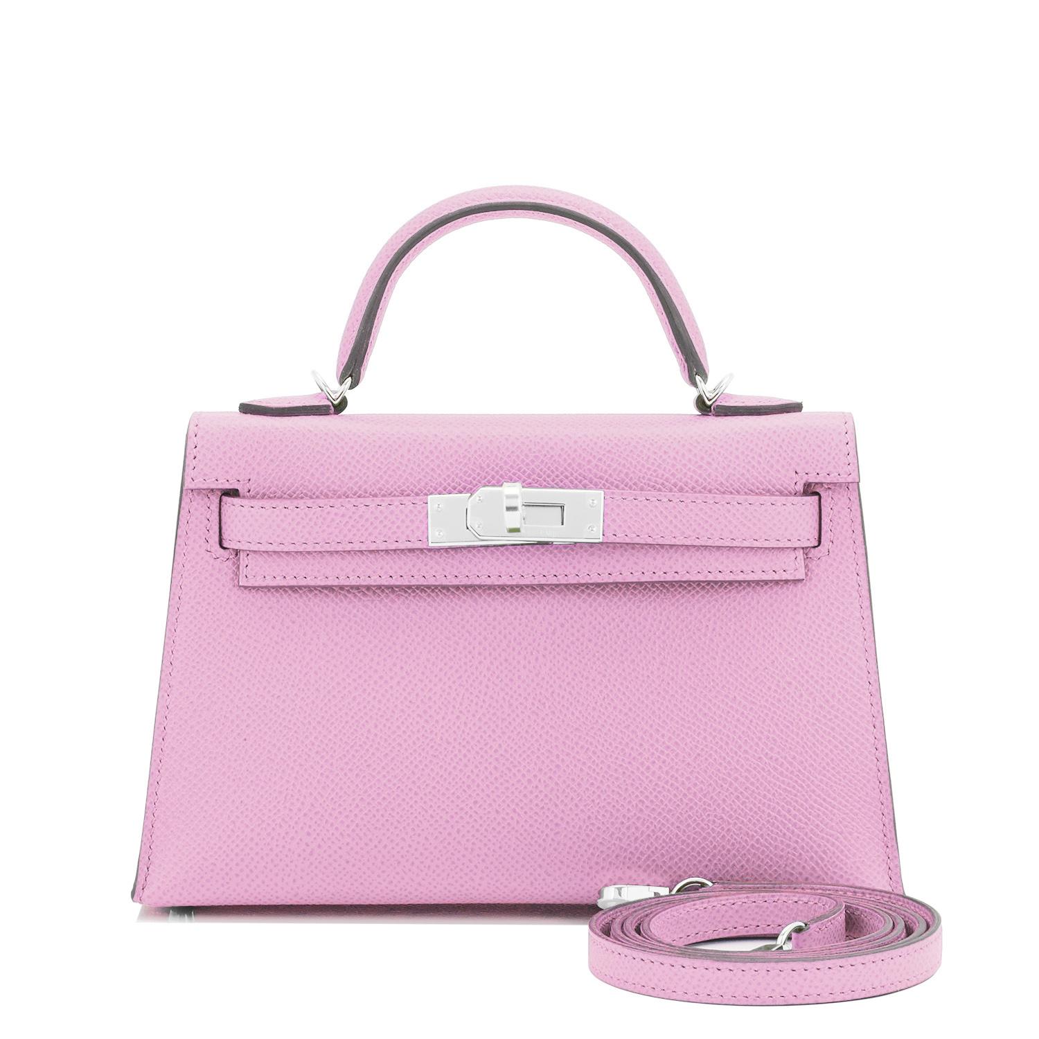 Hermes Mini Kelly 20cm Mauve VIP Epsom Shoulder Bag, U Stamp, 2022 3