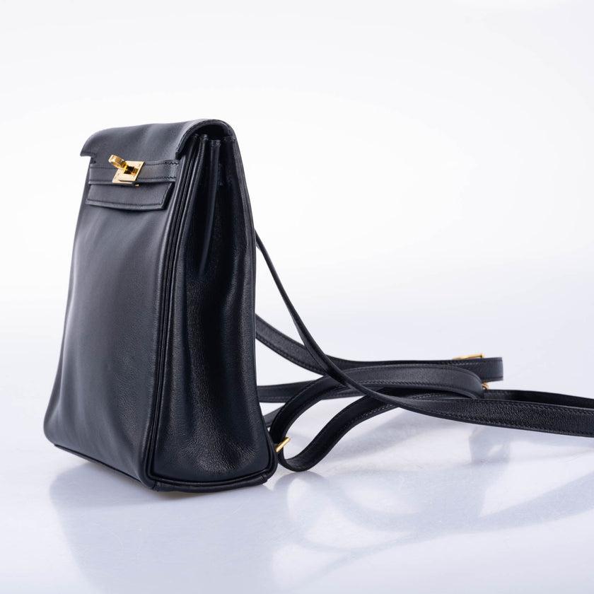 Women's Hermès Mini Kelly Ado 20 Black Gulliver Gold Hardware