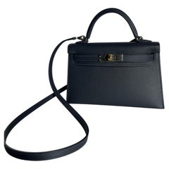 Sac Mini Kelly Ardoise d'Hermès
