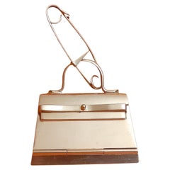 Hermès Mini sac Kelly et son épingle de sécurité en argent sterling, RARE