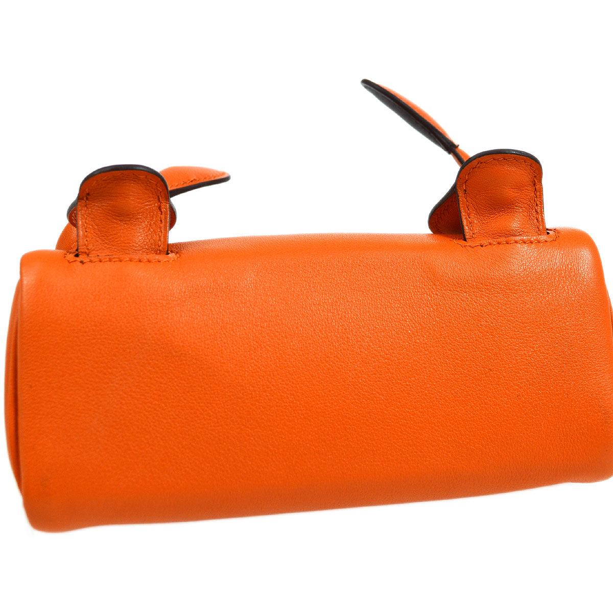 Hermes Mini Kelly Doll Mascot Hand Bag Orange Gulliver In Good Condition For Sale In London, GB