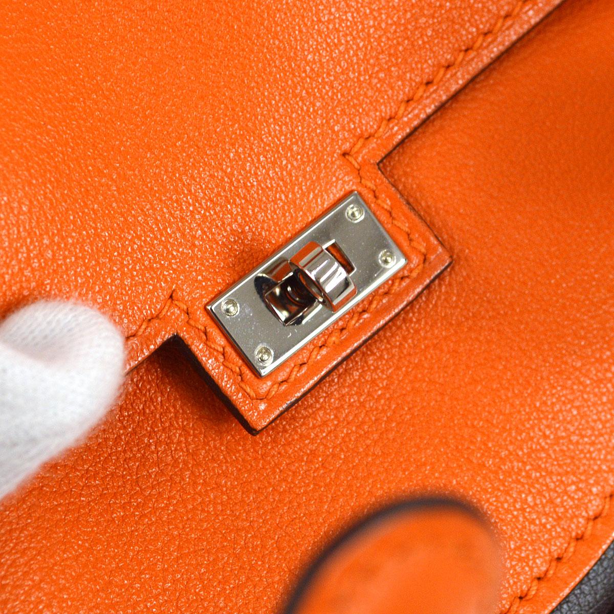 Women's Hermes Mini Kelly Doll Mascot Hand Bag Orange Gulliver For Sale
