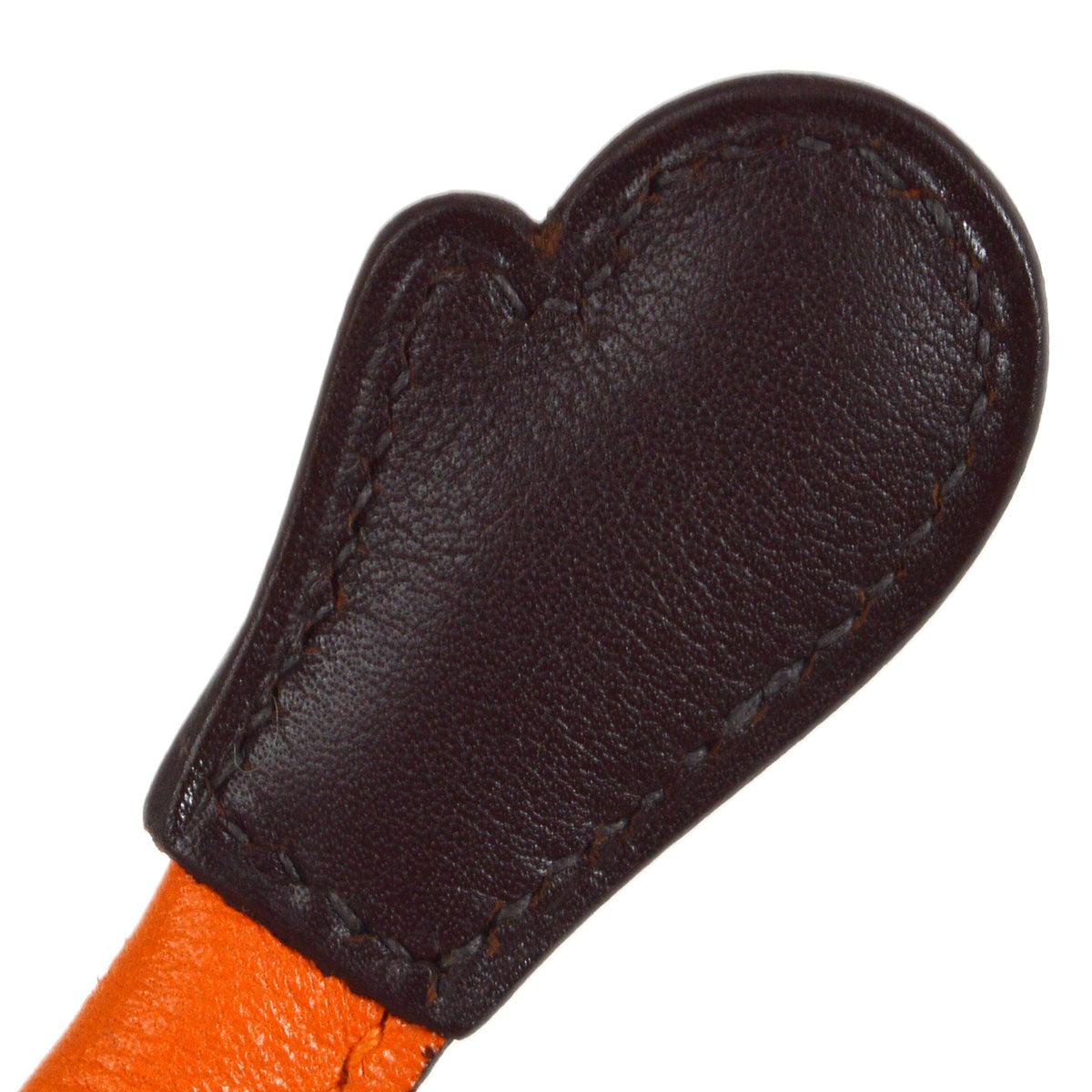 Hermes Mini Kelly Doll Mascot Hand Bag Orange Gulliver For Sale 2