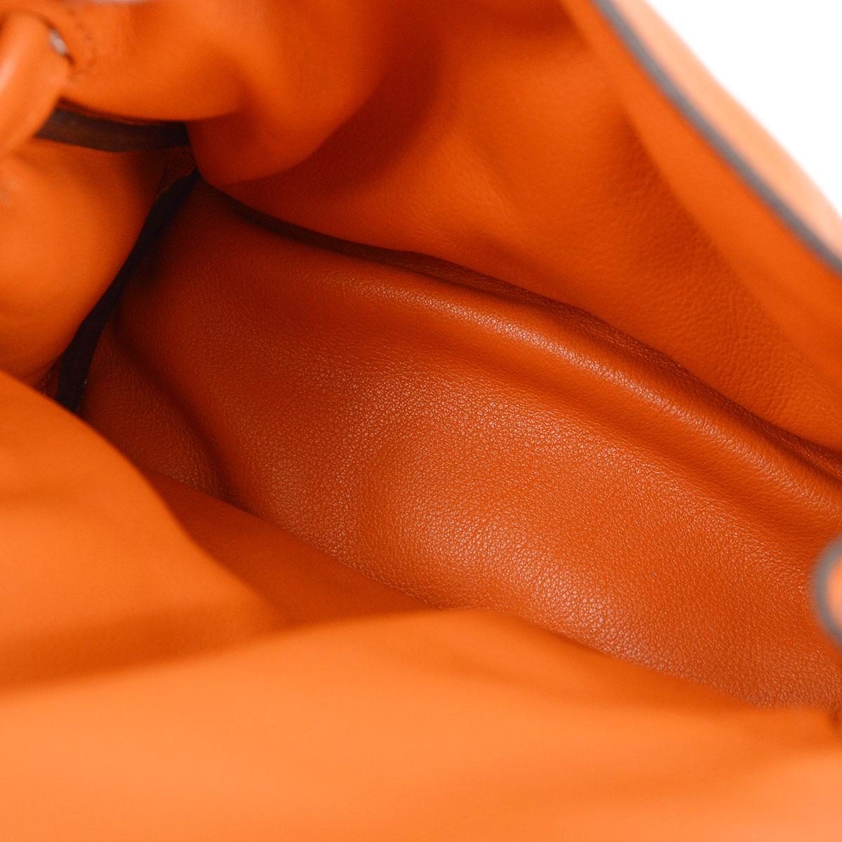 Hermes Mini Kelly Doll Mascot Hand Bag Orange Gulliver For Sale 5