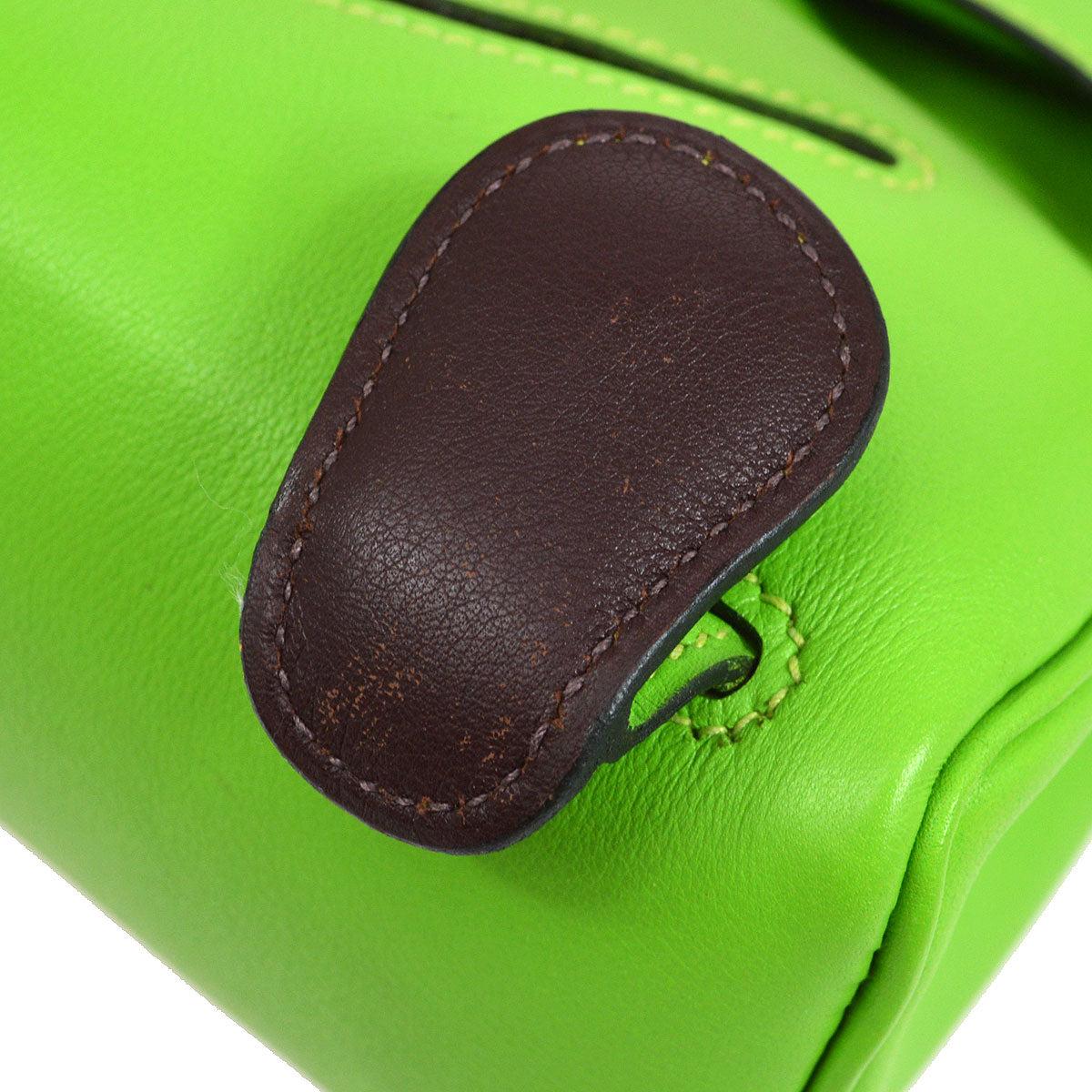 Hermes Mini Kelly Doll Mascot Handbag Apple Green Veau Gulliver In Good Condition For Sale In London, GB
