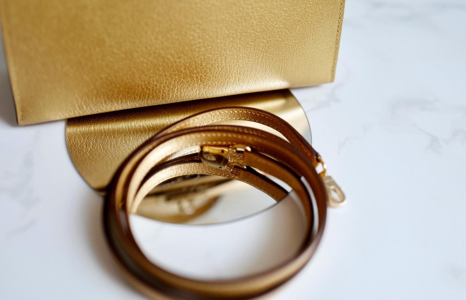 Hermès Mini Kelly Dore Metallic Gold Chèvre Olympic 2024 Champagne HW NEW in vendita 6