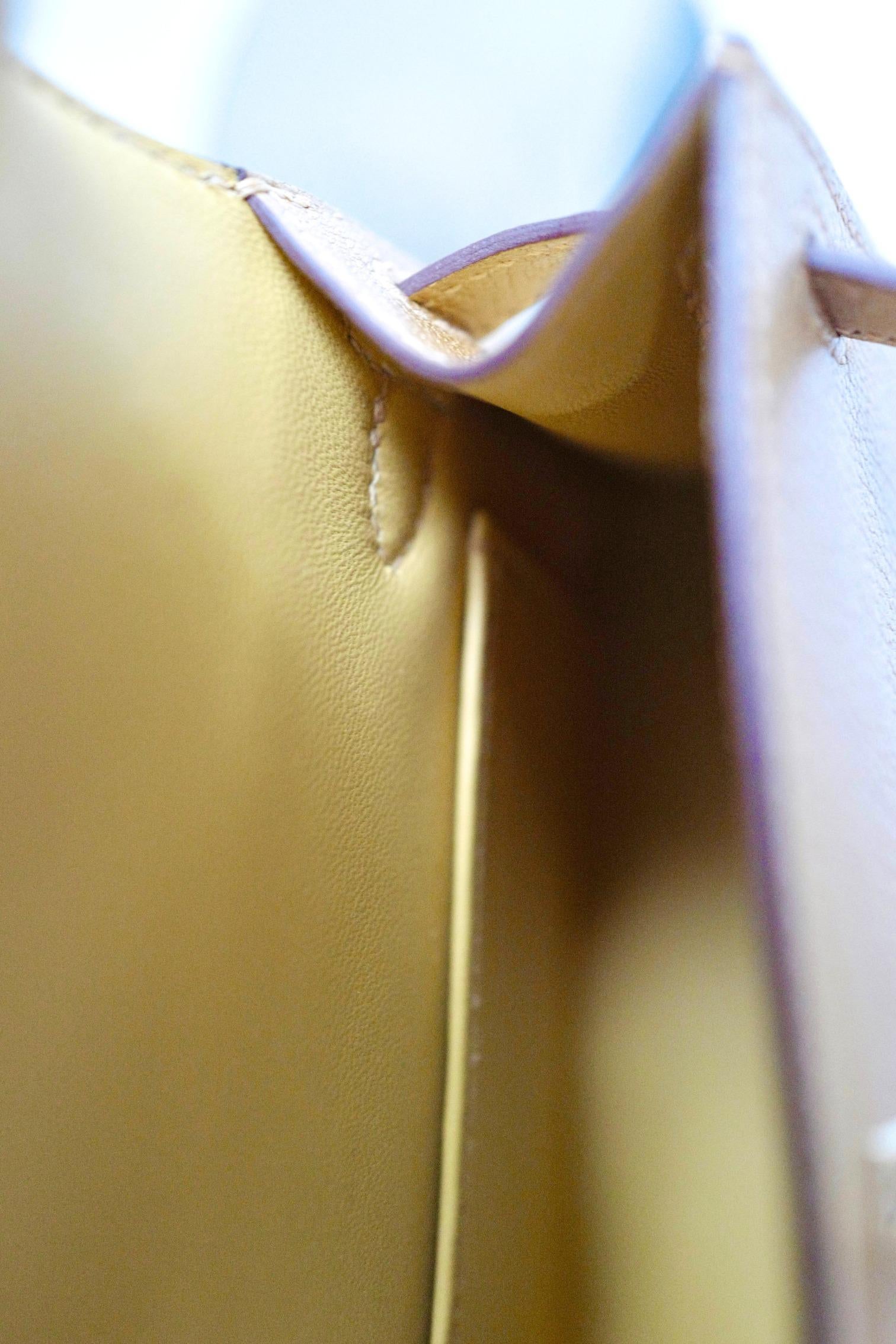 Hermès Mini Kelly Dore Metallic Gold Chèvre Olympic 2024 Champagne HW NEW in vendita 3