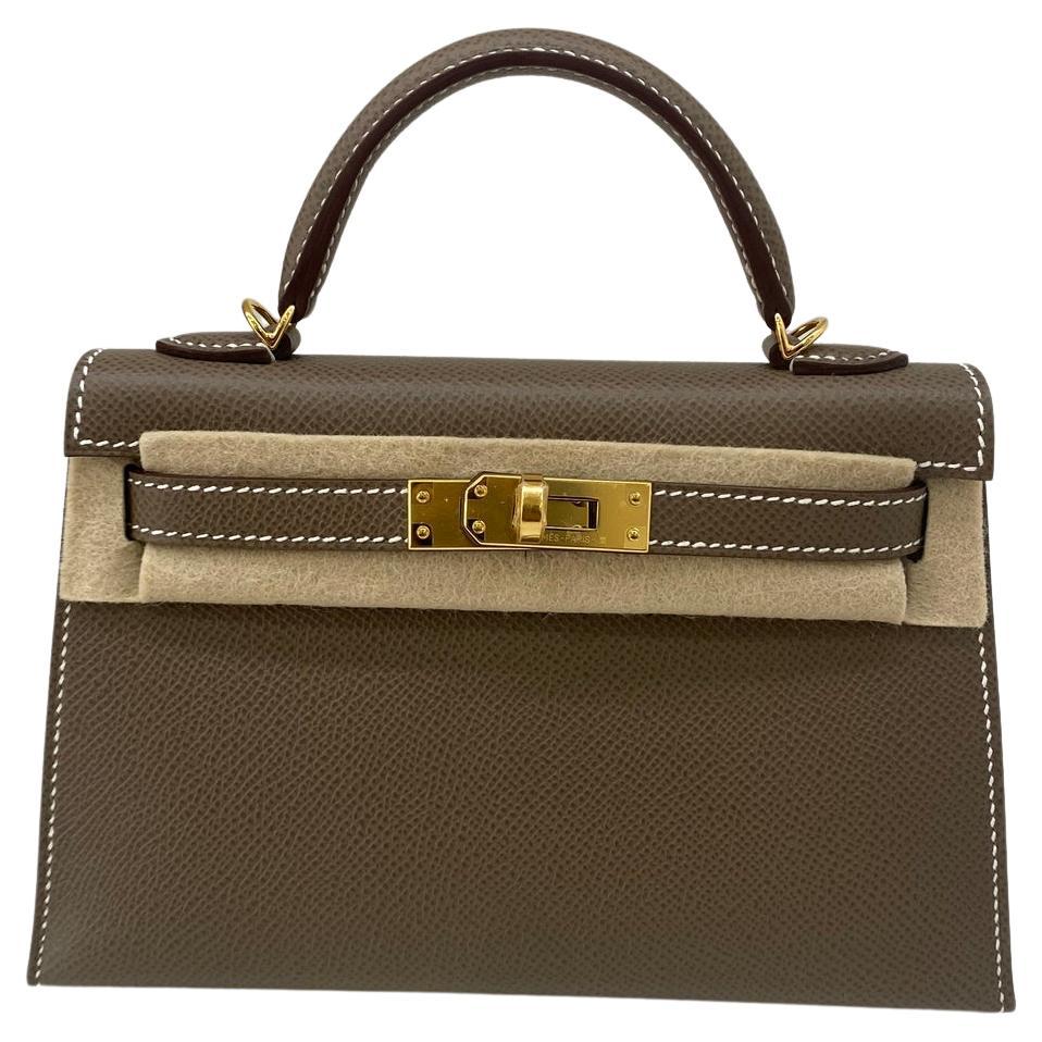 Hermes Mini Kelly Etoupe GHW 2023