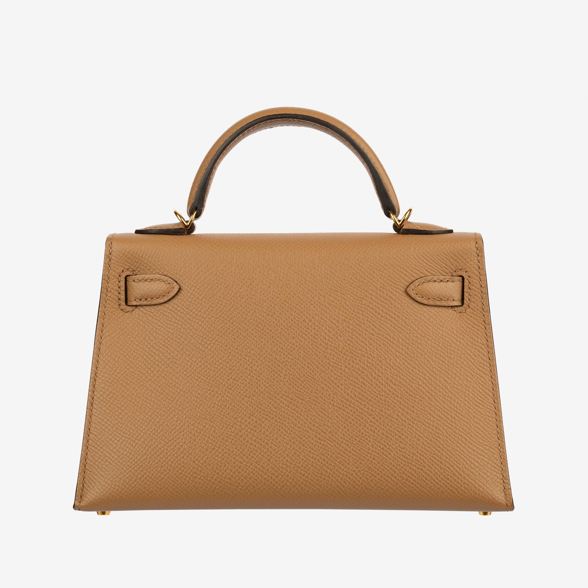 Hermes Mini Kelly II Chai Epsom Leather Gold Hardware im Angebot 7