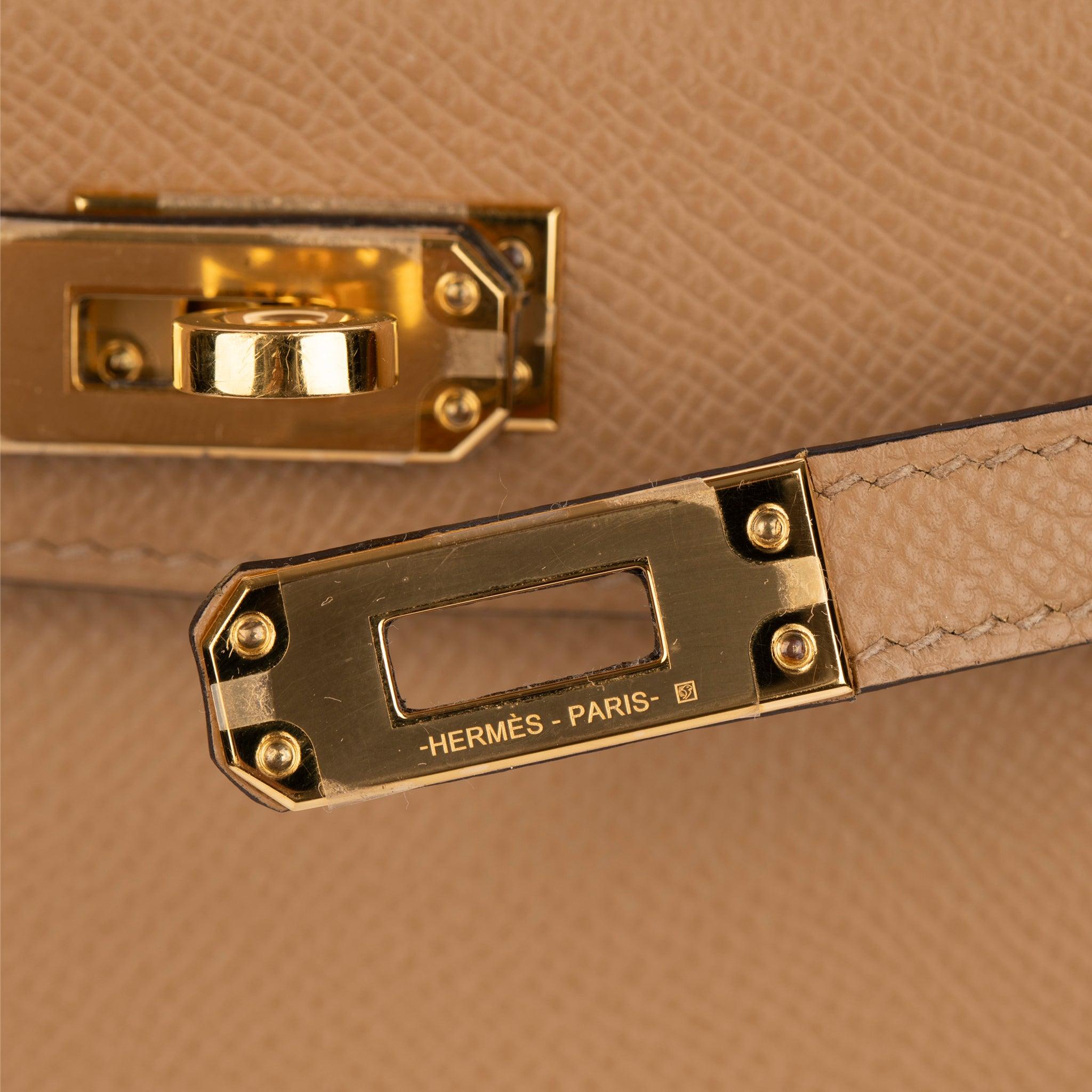 Hermes Mini Kelly II Chai Epsom Leather Gold Hardware für Damen oder Herren im Angebot