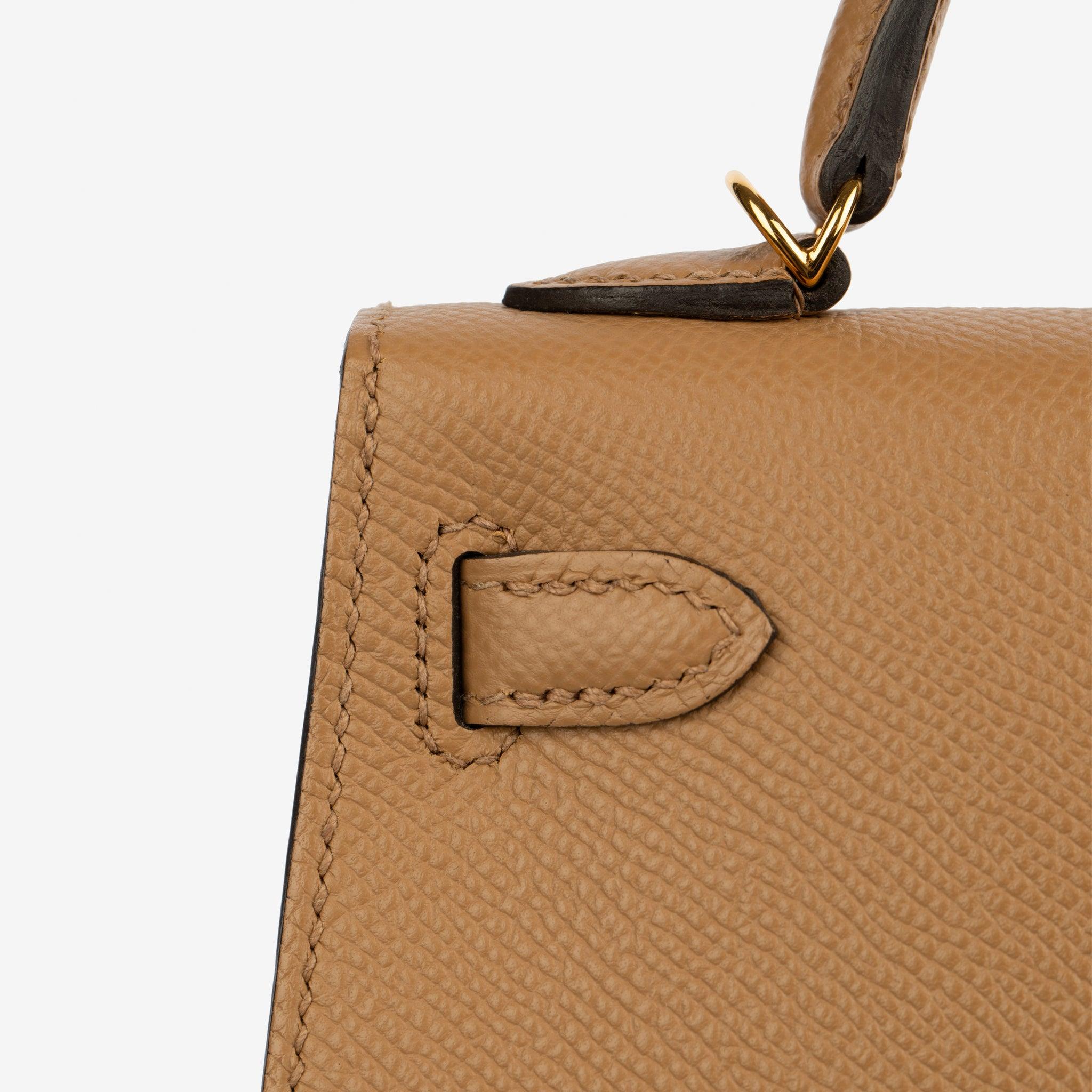 Hermes Mini Kelly II Chai Epsom Leather Gold Hardware im Angebot 4