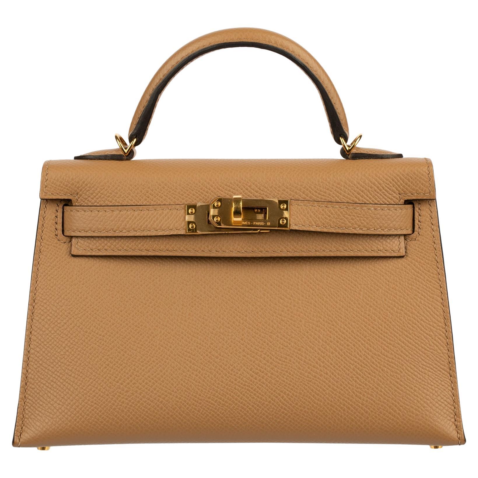 Hermes Mini Kelly II Chai Epsom Leather Gold Hardware