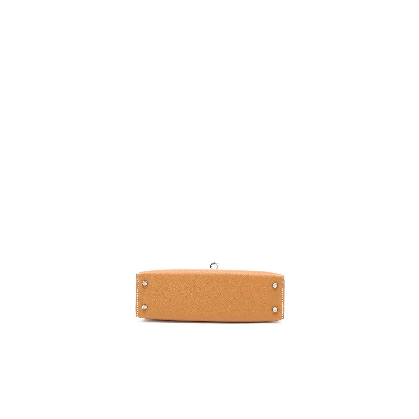 Mini sac Hermès KELLY II EPSOM doré à l'or STAMP U en vente 1