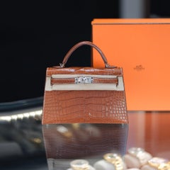 Hermes Mini Kelly II Fauve SELLIER MINI BARENIA MISS I ALLIGATOR