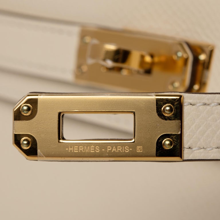 Hermès Mini Kelly II Nata Epsom Leather Gold Hardware