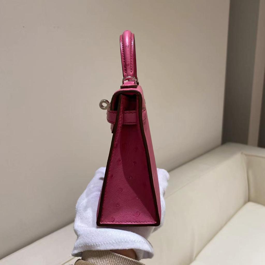 Hermès Mini Kelly II Strauß PHW Farbe E5 Brandneu Damen im Angebot