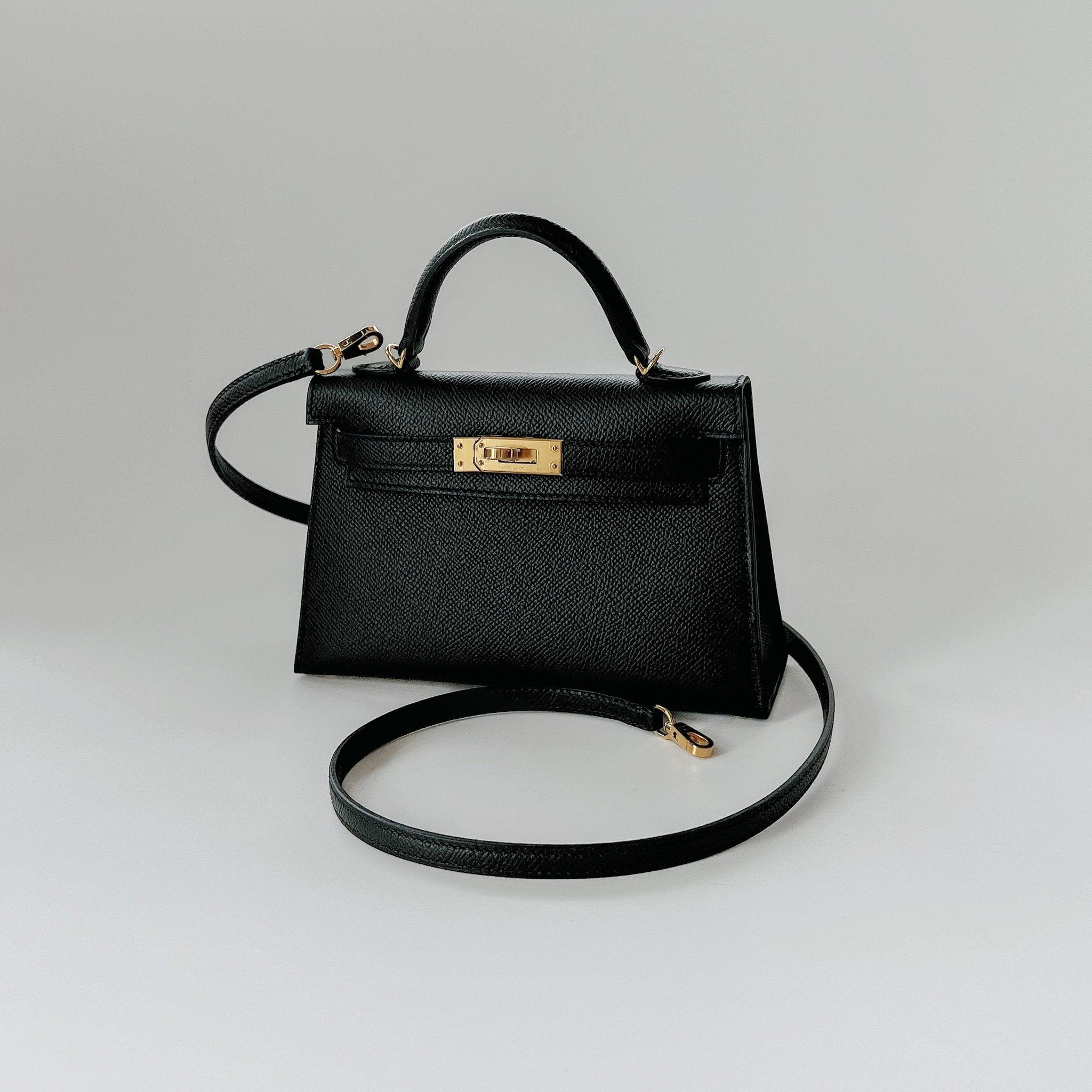 Hermes Mini Kelly II Sellier In Black Epsom Leather With Gold Hardware 2
