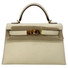 Hermes Mini Kelly Nata GHW Z Stamp