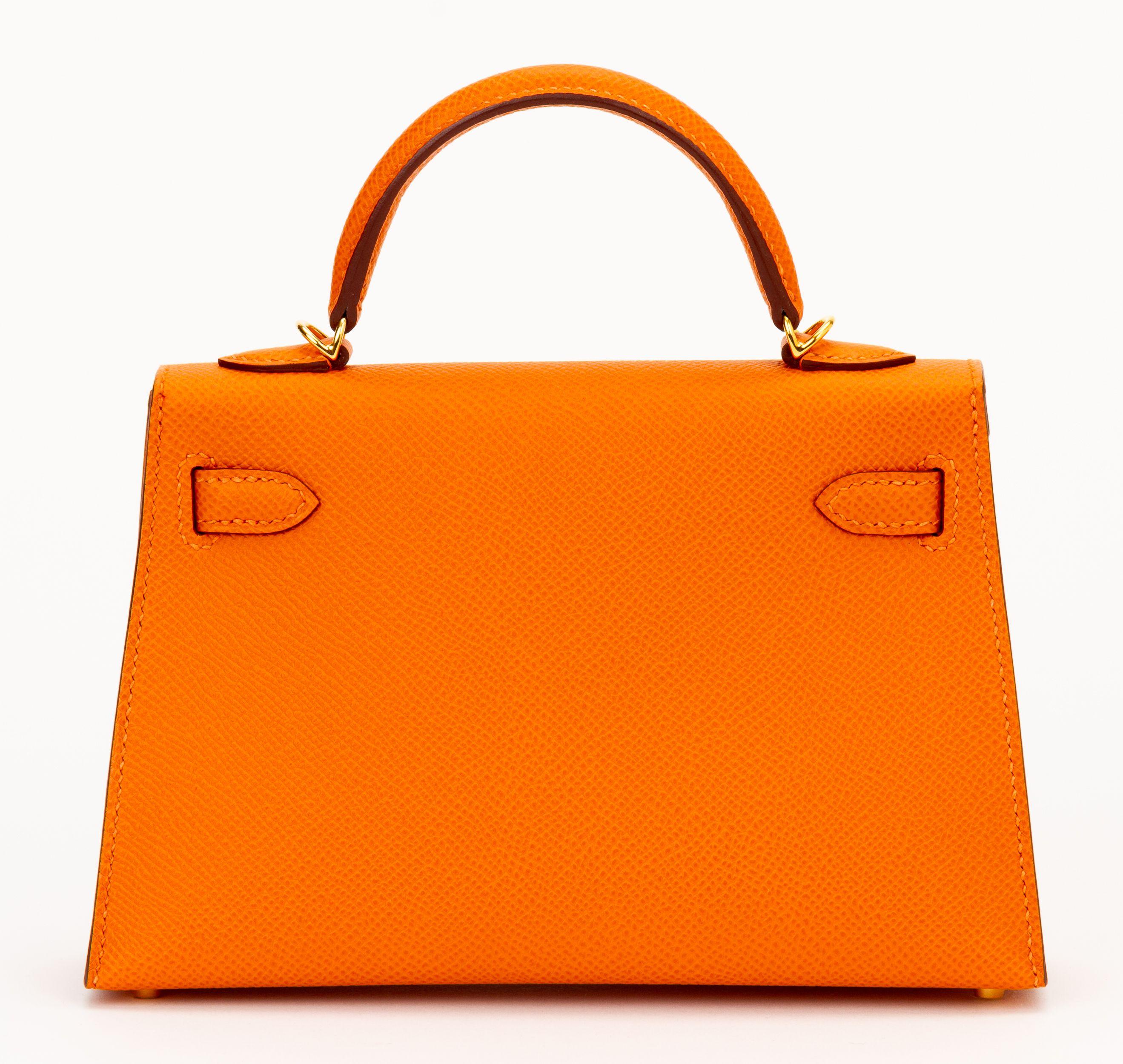 De las mujeres Hermès Mini Kelly Sellier Orange Epsom Brand New In Original Box en venta
