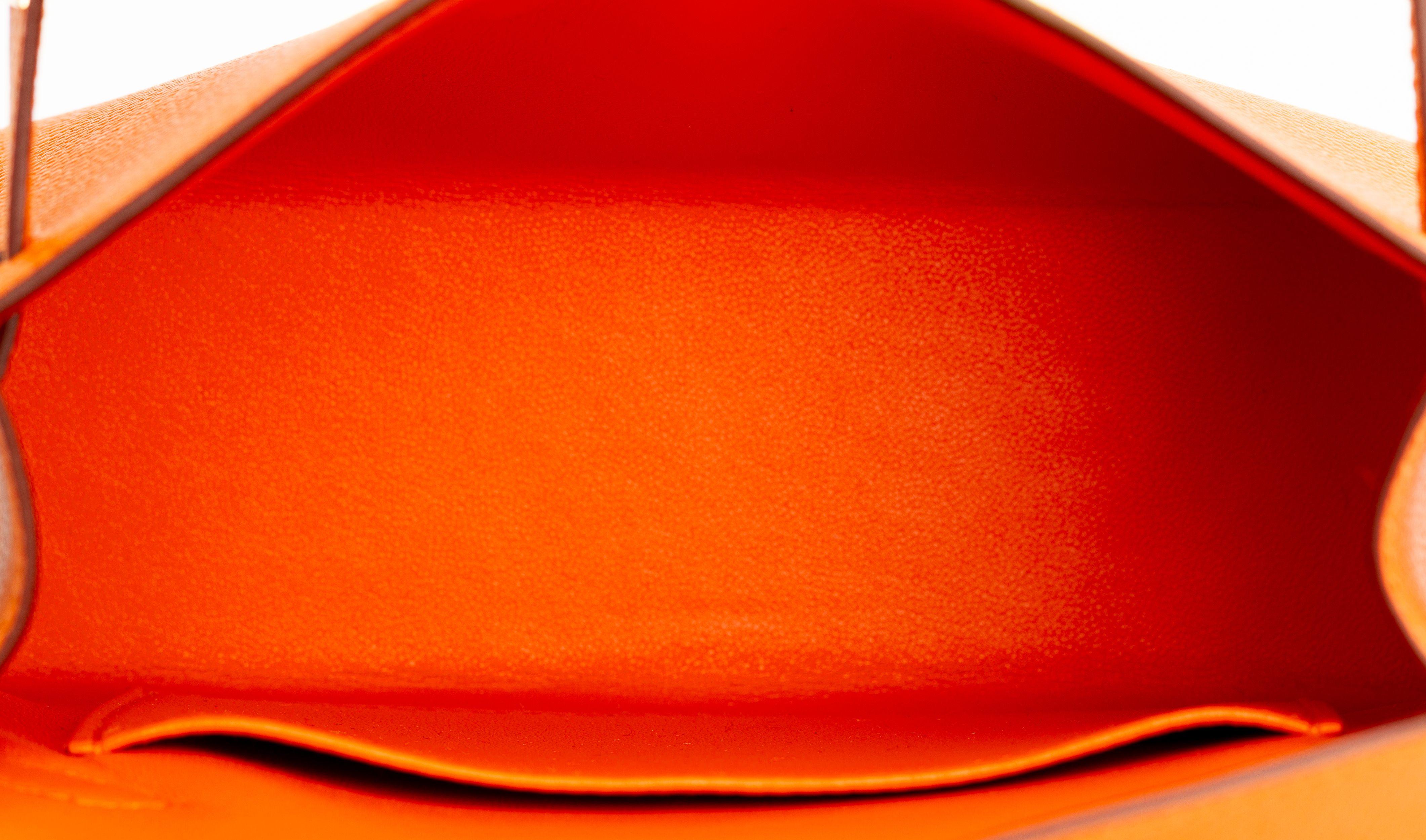 Hermès Mini Kelly Sellier Orange Epsom Brand New In Original Box en venta 2