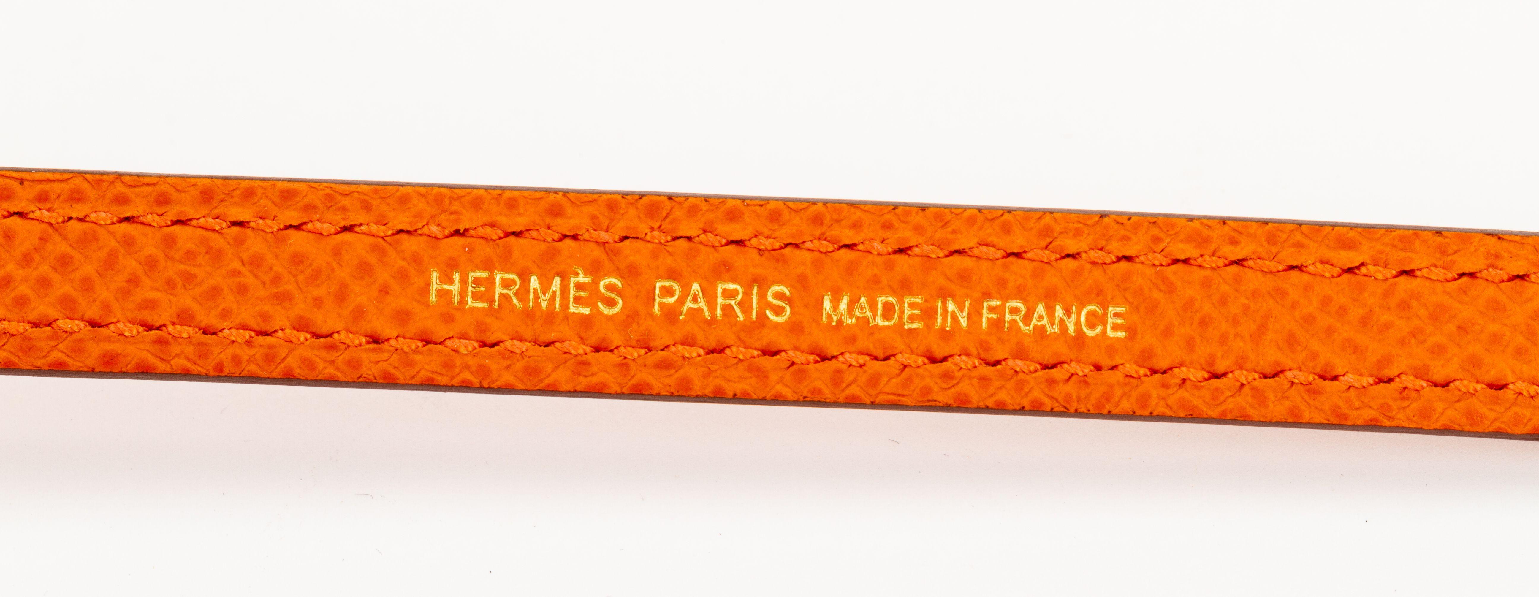 Hermès Mini Kelly Sellier Orange Epsom Brand New In Original Box en venta 4