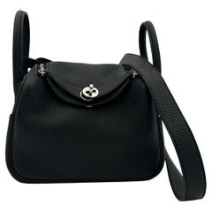 Hermès Mini Lindy 17 Black Leather Togo