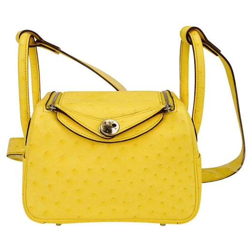 DELVAUX tote bag in yellow fluorescent patent canvas - VALOIS