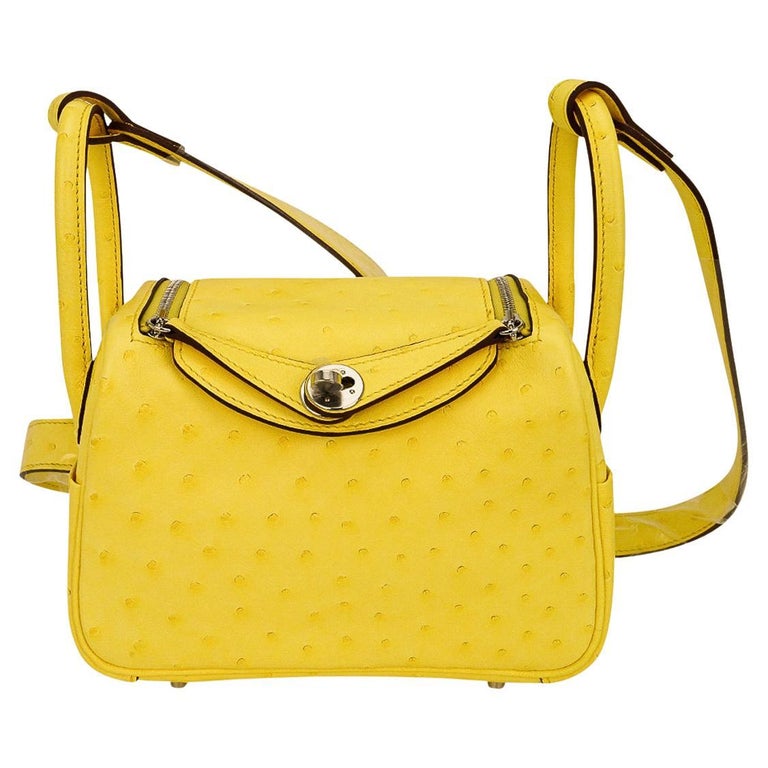 Hermès 2021 Ostrich Mini Lindy - Mini Bags, Handbags