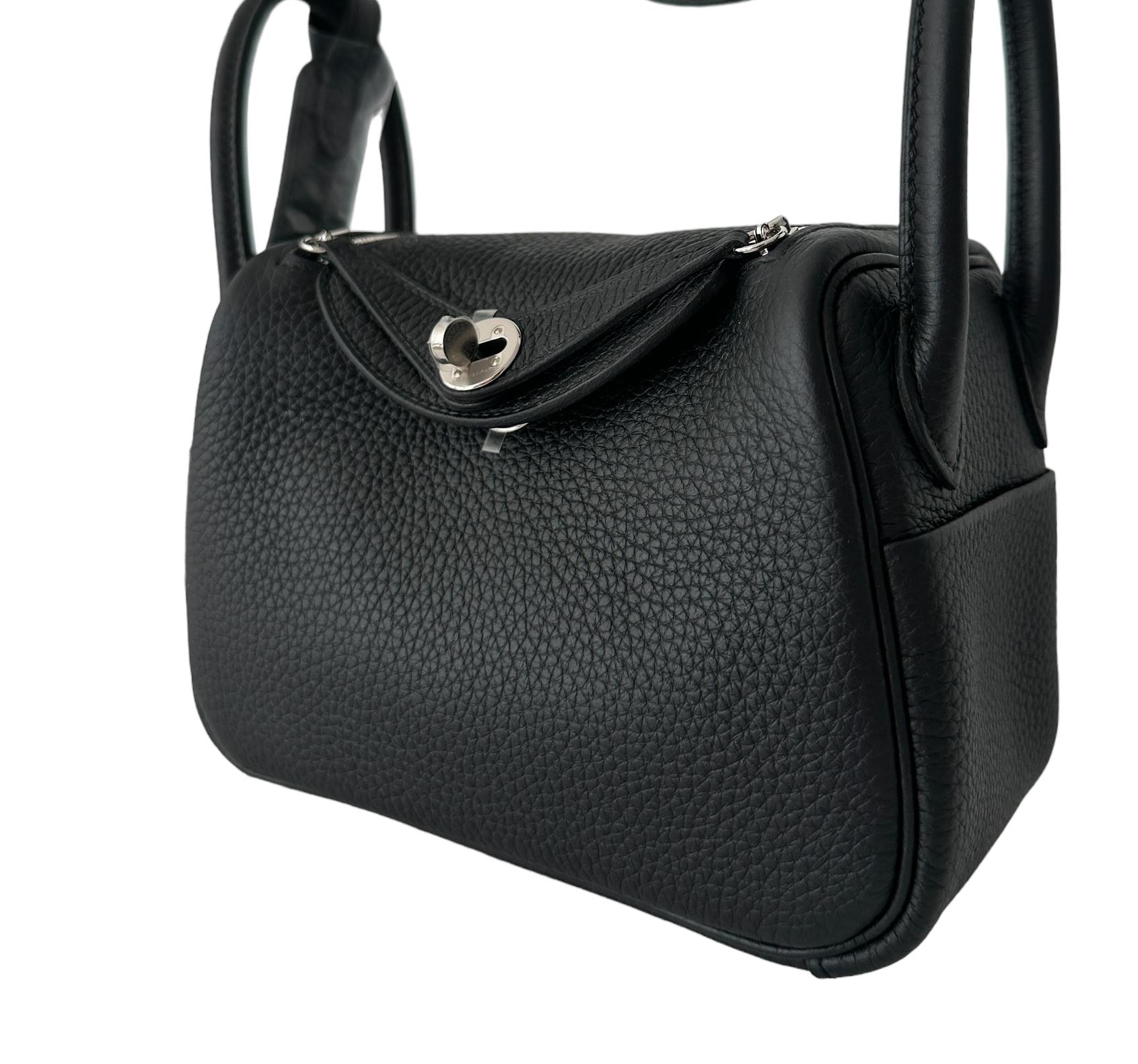 Hermes Mini Lindy 20 Black Palladium Handbag Bag  In New Condition In West Chester, PA